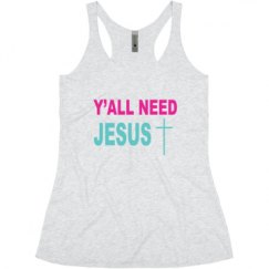 Ladies Slim Fit Super Soft Racerback Triblend Tank