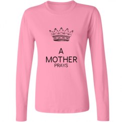 Ladies Relaxed Fit Basic Long Sleeve Tee