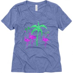 Ladies Relaxed Fit Super Soft Triblend V-Neck Tee