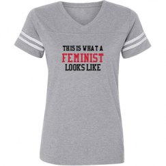 Ladies Relaxed Fit Vintage Sports Tee