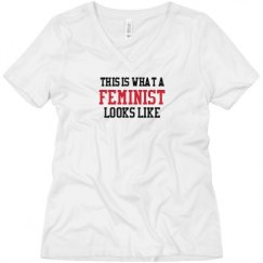 Ladies Relaxed Fit V-Neck Tee