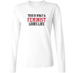 Ladies Relaxed Fit Basic Long Sleeve Tee