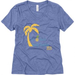 Ladies Relaxed Fit Super Soft Triblend V-Neck Tee