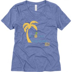 Ladies Relaxed Fit Super Soft Triblend V-Neck Tee