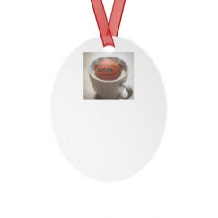 Metal Oval Christmas Ornament