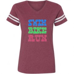 Ladies Relaxed Fit Vintage Sports Tee