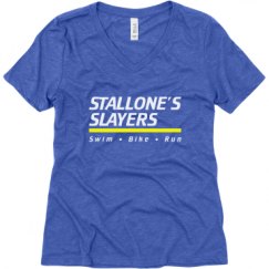 Ladies Relaxed Fit Super Soft Triblend V-Neck Tee