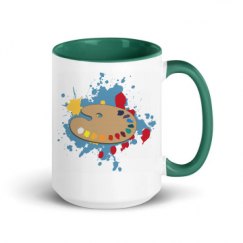 15oz Ceramic Mug with Color Inside