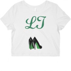 Ladies Slim Fit Crop Top Tee