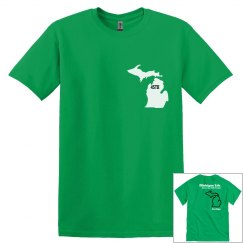 Michigan life above the 45th parallel men's tee