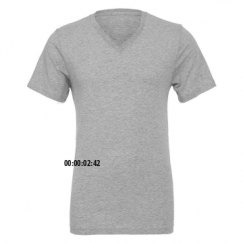Unisex CVC Jersey V-Neck T-Shirt