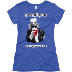 Ladies Slim Fit Super Soft Triblend Tee