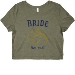 Ladies Slim Fit Crop Top Tee