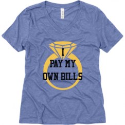 Ladies Relaxed Fit Super Soft Triblend V-Neck Tee