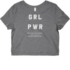 Ladies Slim Fit Crop Top Tee