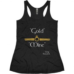 Gold Mind Womens Tank Blk