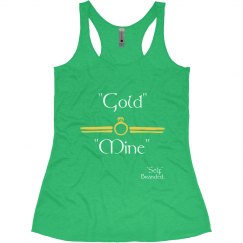 Gold Mind Womens Tank Green