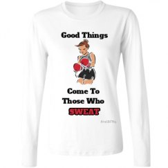 Ladies Relaxed Fit Basic Long Sleeve Tee