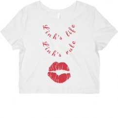 Ladies Slim Fit Crop Top Tee