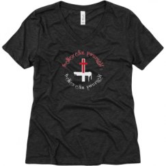 Ladies Relaxed Fit Super Soft Triblend V-Neck Tee
