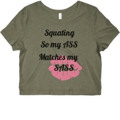 Ladies Slim Fit Crop Top Tee