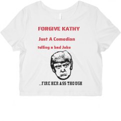 Ladies Slim Fit Crop Top Tee