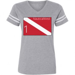 Ladies Relaxed Fit Vintage Sports Tee