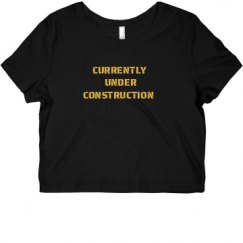 Ladies Slim Fit Crop Top Tee