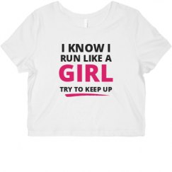 Ladies Slim Fit Crop Top Tee