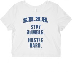 Ladies Slim Fit Crop Top Tee