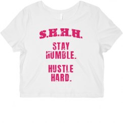 Ladies Slim Fit Crop Top Tee