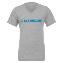 Unisex CVC Jersey V-Neck T-Shirt