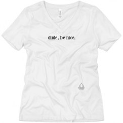 Ladies Relaxed Fit V-Neck Tee