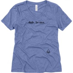 Ladies Relaxed Fit Super Soft Triblend V-Neck Tee
