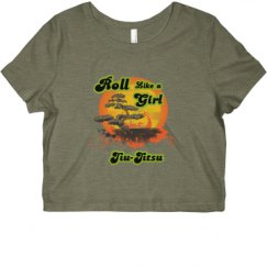 Ladies Slim Fit Crop Top Tee