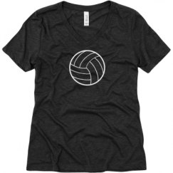 Ladies Relaxed Fit Super Soft Triblend V-Neck Tee