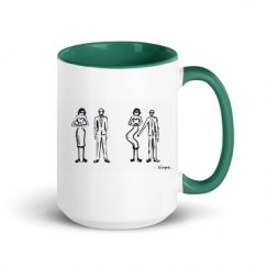 15oz Ceramic Mug with Color Inside
