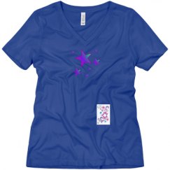 Ladies Relaxed Fit V-Neck Tee