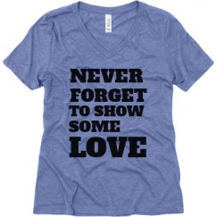 Ladies Relaxed Fit Super Soft Triblend V-Neck Tee