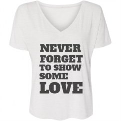 Ladies Flowy Slouchy V-Neck Tee