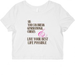 Ladies Slim Fit Crop Top Tee