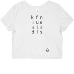 Ladies Slim Fit Crop Top Tee