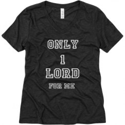 Ladies Relaxed Fit Super Soft Triblend V-Neck Tee