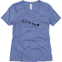 Ladies Relaxed Fit Super Soft Triblend V-Neck Tee