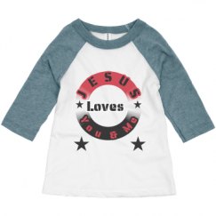 Toddler 3/4 Sleeve Raglan Tee