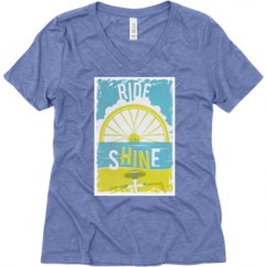 Ladies Relaxed Fit Super Soft Triblend V-Neck Tee