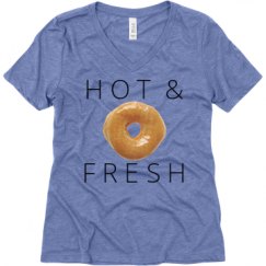 Ladies Relaxed Fit Super Soft Triblend V-Neck Tee