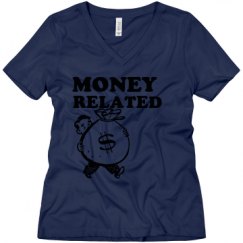 Ladies Relaxed Fit V-Neck Tee