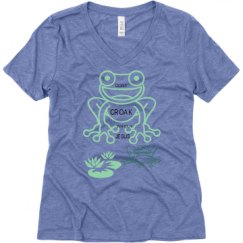 Ladies Relaxed Fit Super Soft Triblend V-Neck Tee