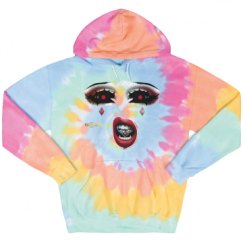 Unisex Tie-Dye Fleece Hoodie